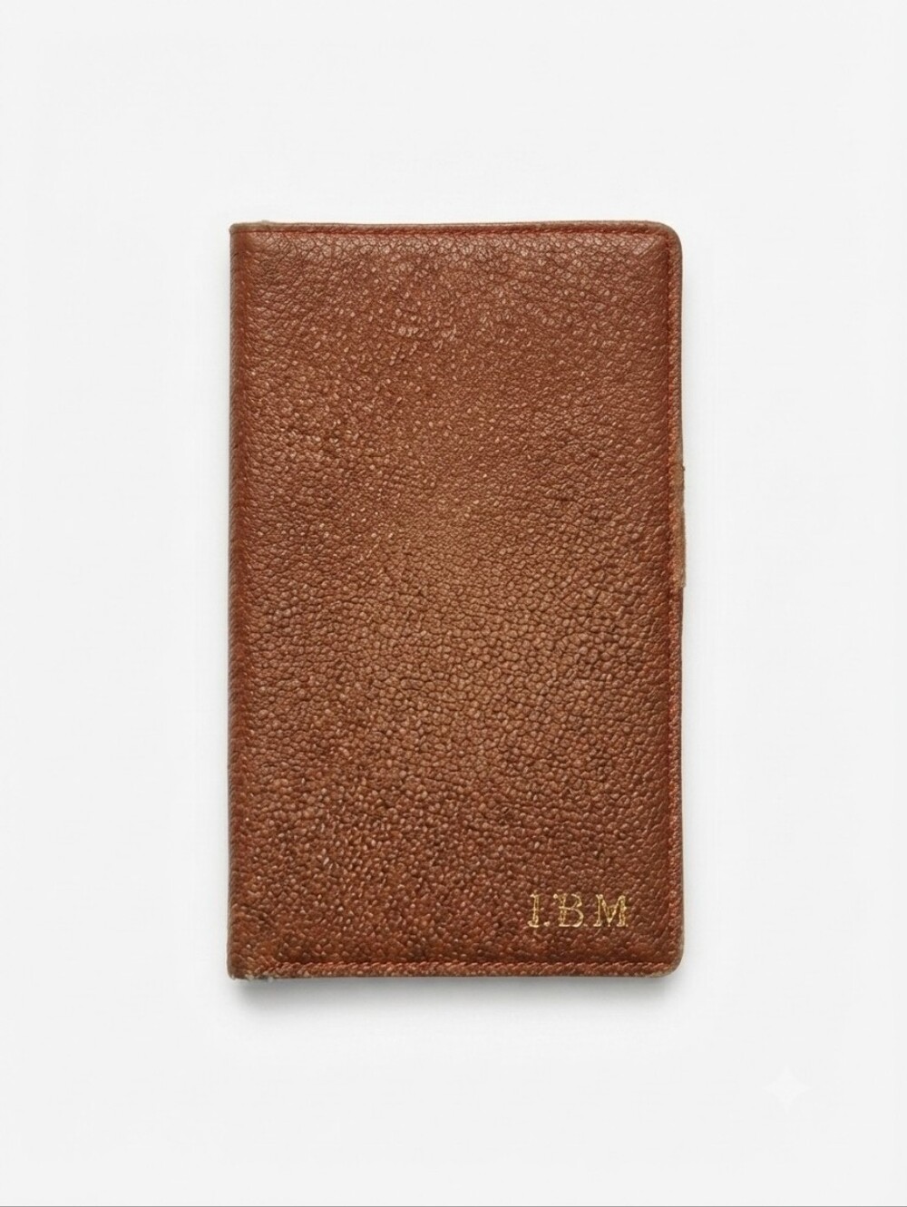 Vintage Pocket Day-Timer Senior Size Brown Pigskin Leather Planner Cover Organiz